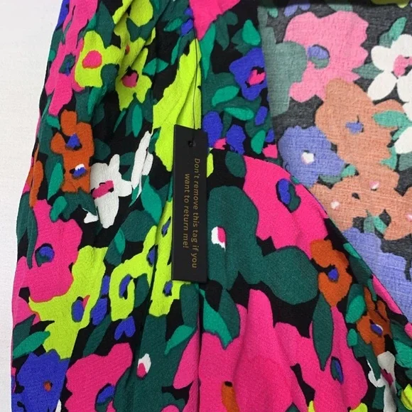 AFRM Vibrant Floral Tie-Front Blouse - Picture 8 of 14